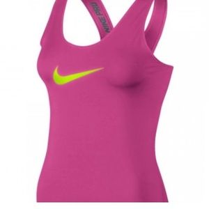 NIKE tang top pink neon green/yellow large